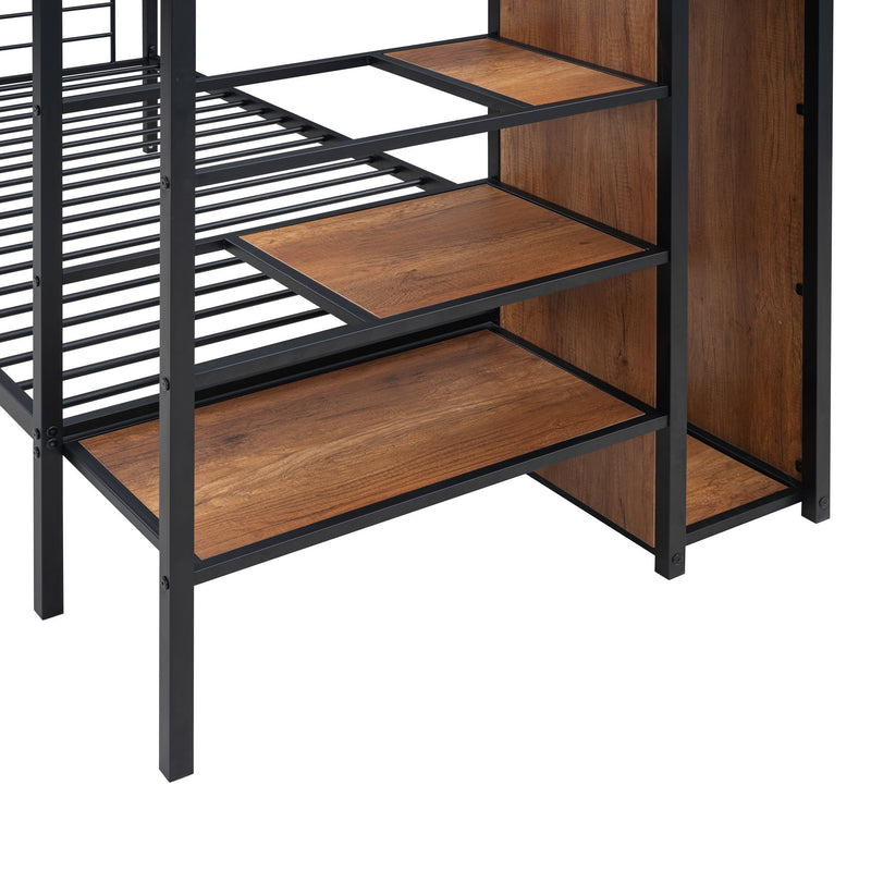 Bunk Bed With Lateral Storage Ladder And Wardrobe - R&R Furniture Gallery (Fountain Valley, CA)