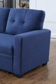 Upholstered Pull Out Sectional Sofa With Chaise - R&R Furniture Gallery (Fountain Valley, CA)