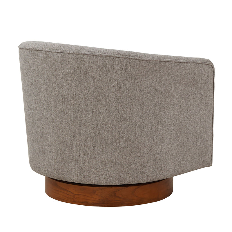 Miramar - Swivel Barrel Chair With Wooden Base - R&R Furniture Gallery (Fountain Valley, CA)