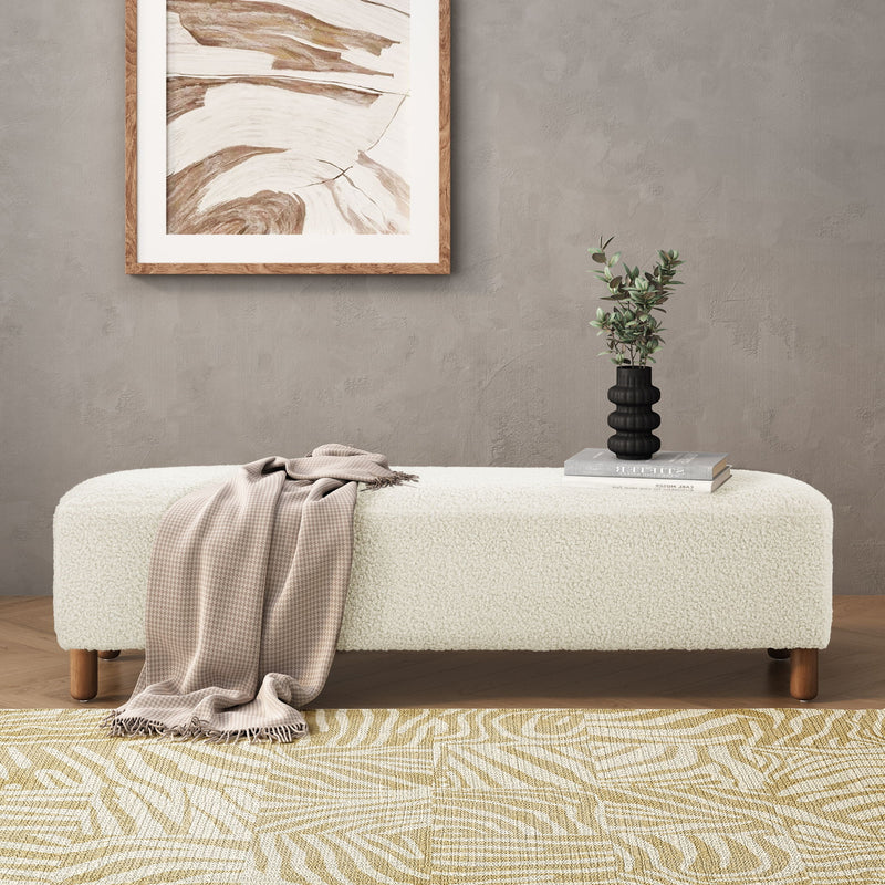 Contemporary Ottoman With Foam Cushion And Durable Upholstery - R&R Furniture Gallery (Fountain Valley, CA)