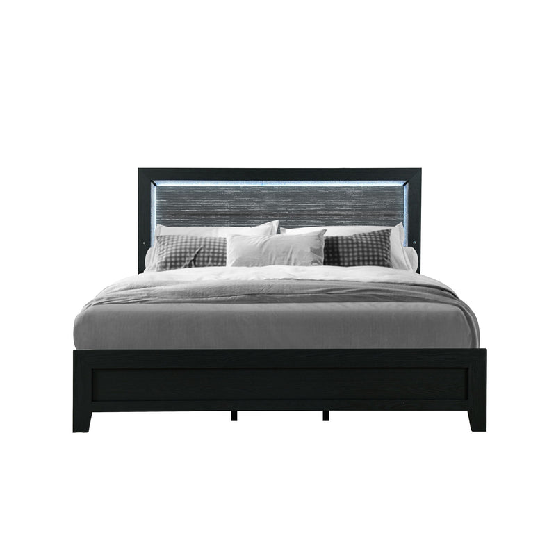 Carlos - 5 Pieces Queen Bedroom Set - Black - R&R Furniture Gallery (Fountain Valley, CA)