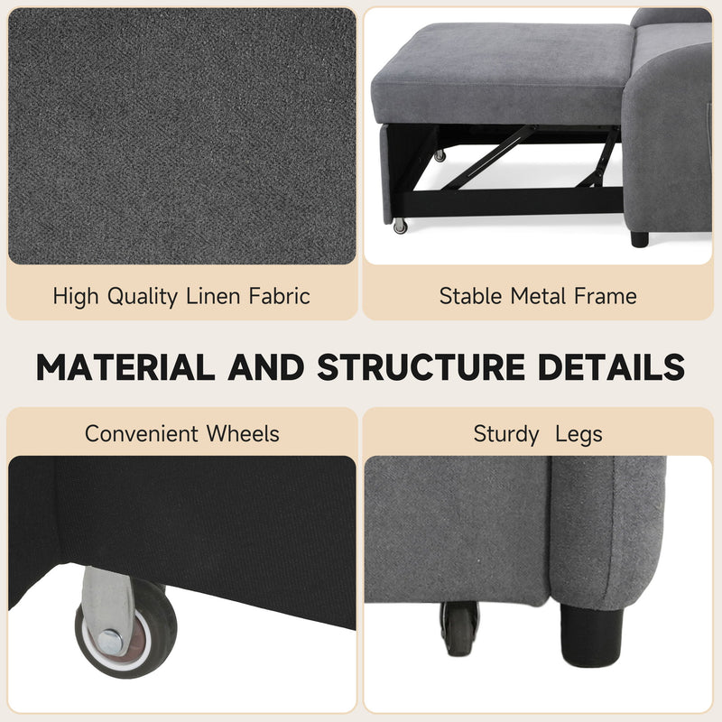 3 In 1 Convertible Sleeper Sofa Bed For Living Room - R&R Furniture Gallery (Fountain Valley, CA)