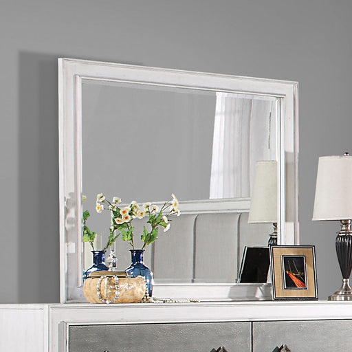 Katia - Mirror - Rustic Gray & Weathered White - R&R Furniture Gallery (Fountain Valley, CA)