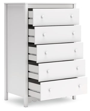 Hallityn - Five Drawer Chest - White - R&R Furniture Gallery (Fountain Valley, CA)