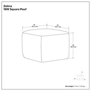 Zelma - Square Woven Outdoor / Indoor Pouf - Cream / Natural - R&R Furniture Gallery (Fountain Valley, CA)