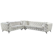 Atronia - Sectional Sofa With 4 Pillows - Beige Fabric - R&R Furniture Gallery (Fountain Valley, CA)