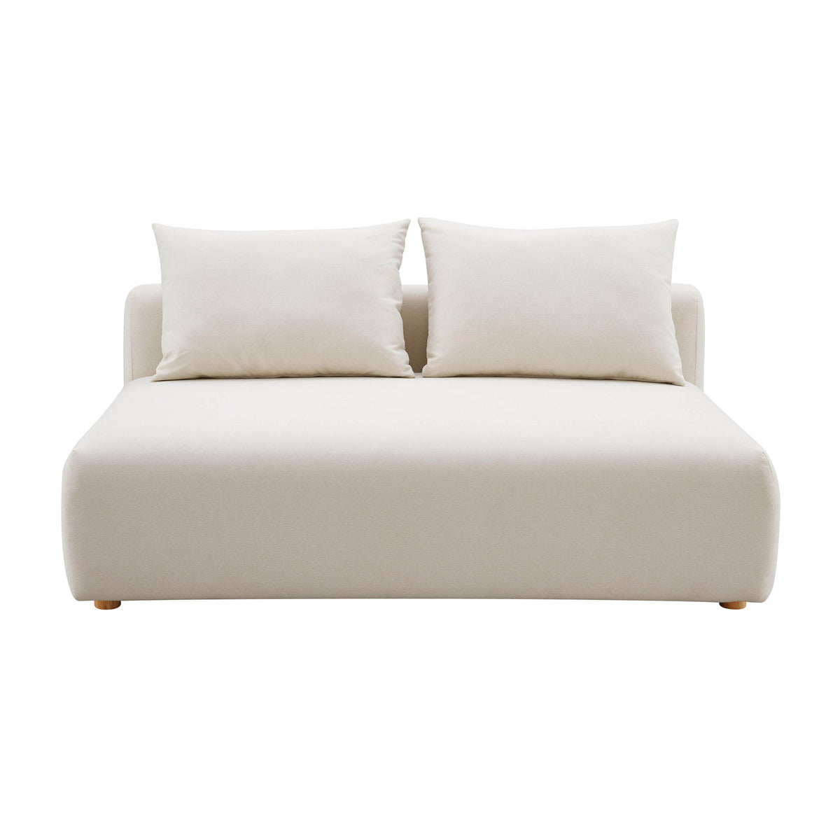 Hangover - Linen Modular Loveseat - Cream - R&R Furniture Gallery (Fountain Valley, CA)