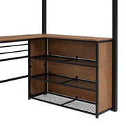 Loft Bed & 3 Layers Of Shelves And L-Shaped Desk - R&R Furniture Gallery (Fountain Valley, CA)