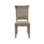 Dining Side Chair Set With Cushioned Back And Seat (Set of 2) - Weathered Gray / Natural - R&R Furniture Gallery (Fountain Valley, CA)