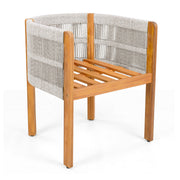 Outdoor Dining Chairs & Rope Handles (Set of 2) - Beige / Teak - R&R Furniture Gallery (Fountain Valley, CA)