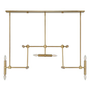Uttermost 14 Light Modern Linear Pendant in gold, sleek pendant lighting with clean lines and contemporary design.