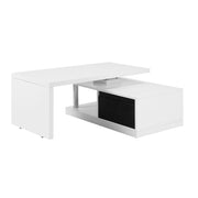 Buck II - Coffee Table With Swivel Top - White & Black High Gloss - R&R Furniture Gallery (Fountain Valley, CA)