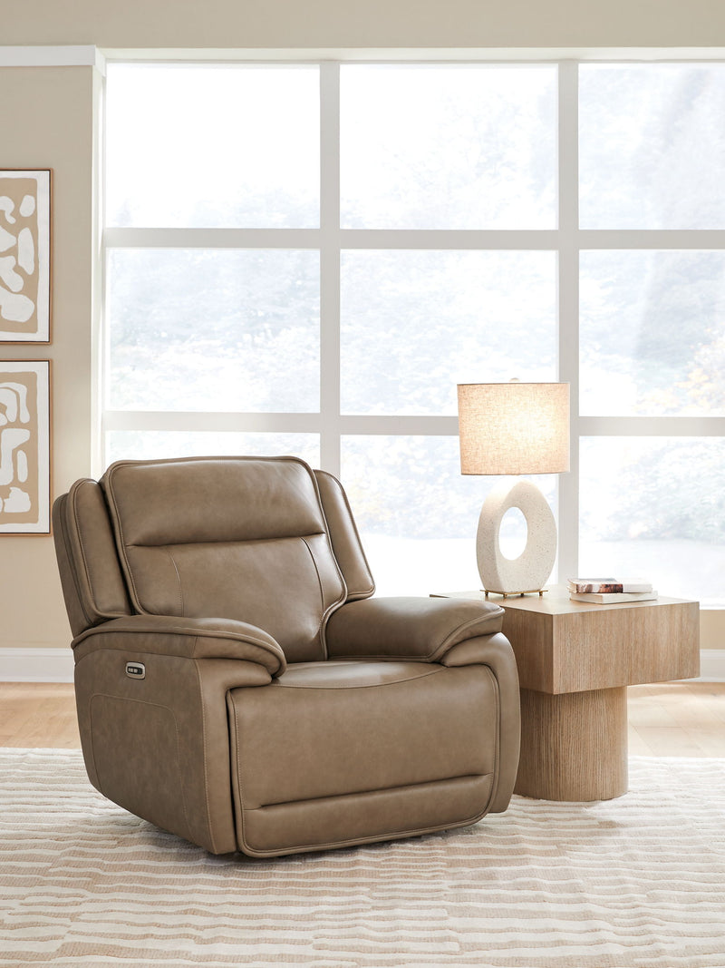 Glencroft - Power Recliner / Adjustable Headrest - Sahara - R&R Furniture Gallery (Fountain Valley, CA)