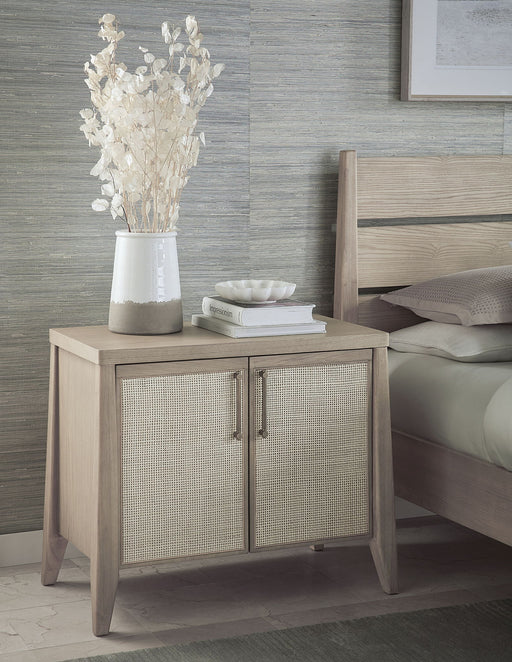 Sumire Two Door Ash Wood Bachelor Chest in Ginger and Natural Cane - R&R Furniture Gallery (Fountain Valley, CA)