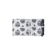 Set of four TOV Furniture Crissy cotton canvas printed napkins featuring black vintage floral design.