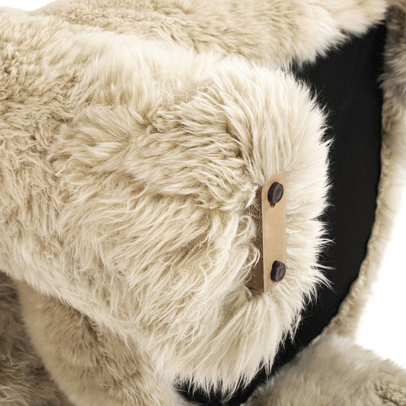 Avalon - Genuine Sheepskin Fur Split Barrel Back Accent Chair - Natural Blonde - R&R Furniture Gallery (Fountain Valley, CA)