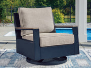 East Beach - Swivel Glider Chair With Cushion - Blue - R&R Furniture Gallery (Fountain Valley, CA)