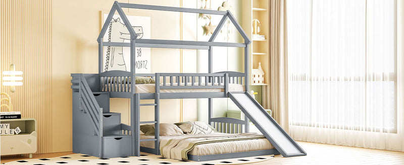 House Bunk Bed With Slide - R&R Furniture Gallery (Fountain Valley, CA)