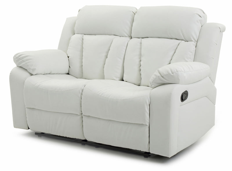 Glory Furniture Daria cozy padded reclining loveseat with plush cushions, perfect for relaxation and lounging.