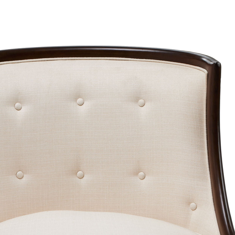 Belmont Place - Accent Chair - Cream / Espresso - R&R Furniture Gallery (Fountain Valley, CA)
