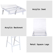 Nadie - Counter Height Chair (Set of 2) - Clear Acrylic & Chrome - R&R Furniture Gallery (Fountain Valley, CA)