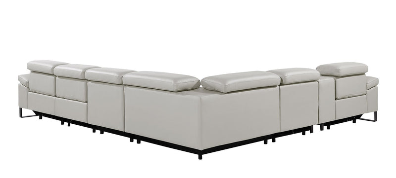 1246 - 7-Piece L-Shaped Modular Power Reclining Sectional With 3 Power Recliners And Power Headrests