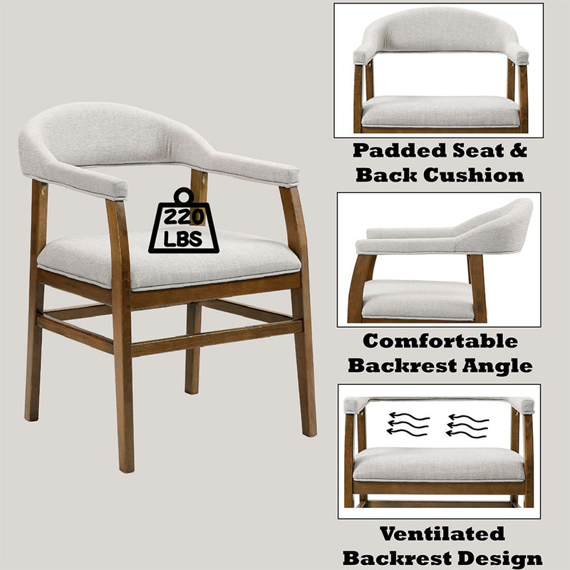 Darcy - Arm Chair (Set of 2) - Dark Walnut - R&R Furniture Gallery (Fountain Valley, CA)