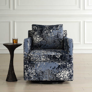 Tisdell - Patterned Swivel/Glider - Blue