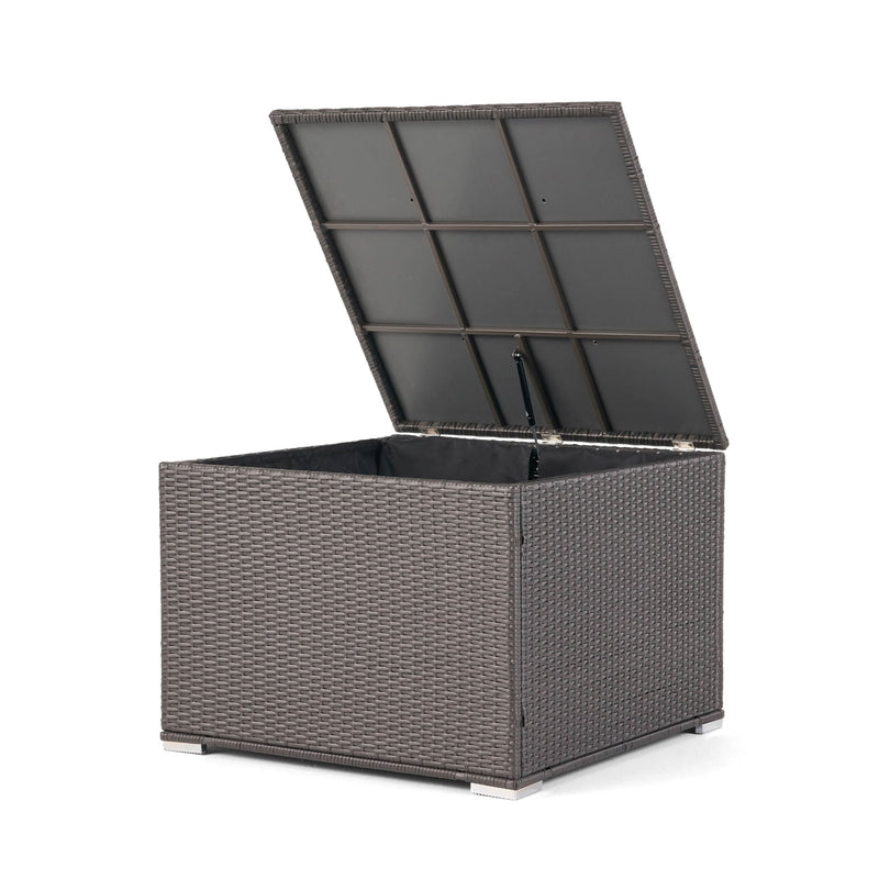 Santa Rosa Storage Table by Noble House featuring a wooden design with a spacious top and storage compartment.