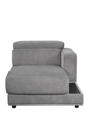 Alwin - Modular Rf Chaise - Dark Gray Fabric - R&R Furniture Gallery (Fountain Valley, CA)