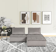 Lilola Home Anna stylish sectional sofa ottoman in a stationary sectional, featuring plush upholstery and a modern design.