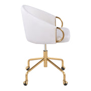 Lumi Source Claire contemporary glam desk chair with stylish design and adjustable height, featuring a sleek modern look.