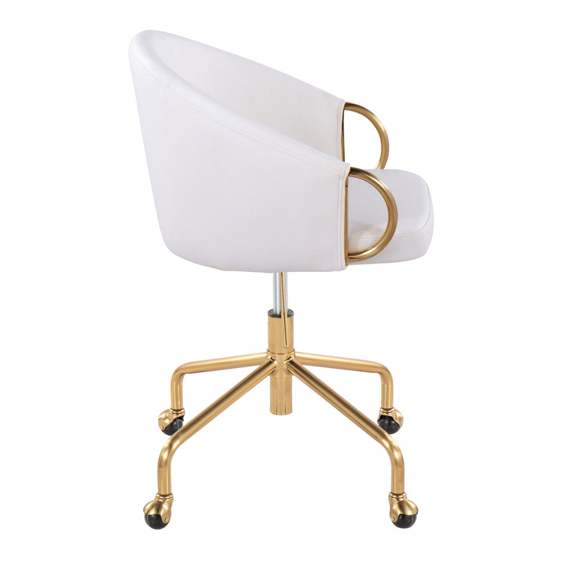 Lumi Source Claire contemporary glam desk chair with stylish design and adjustable height, featuring a sleek modern look.