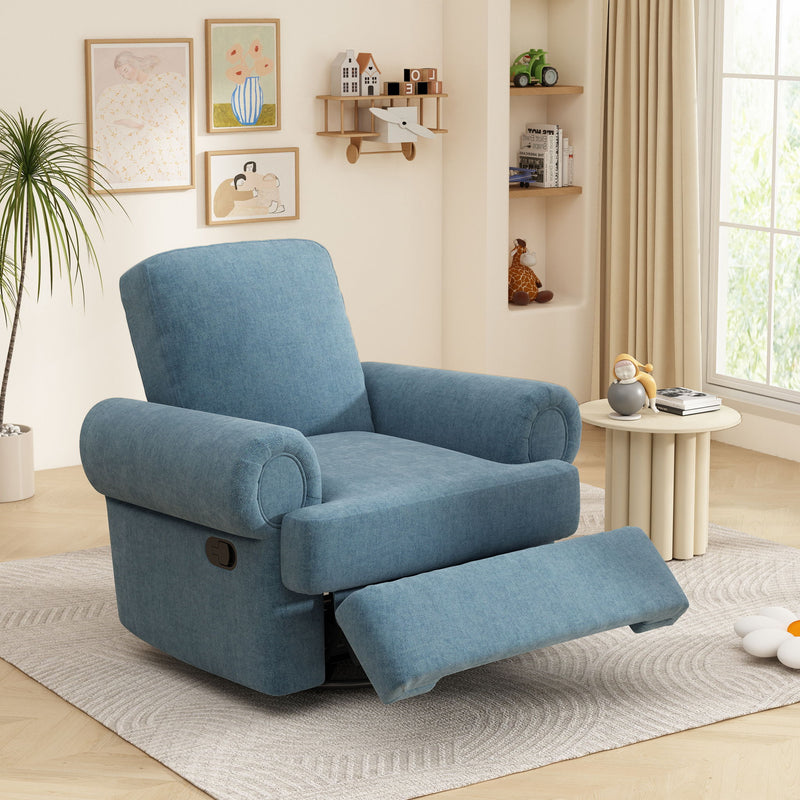 Manual Swivel Recliner Rocker Chair With Adjustable Backrest - R&R Furniture Gallery (Fountain Valley, CA)