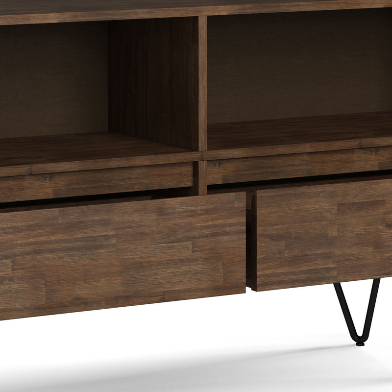 Chase - Low Bookcase - Rustic Natural Aged Brown - R&R Furniture Gallery (Fountain Valley, CA)