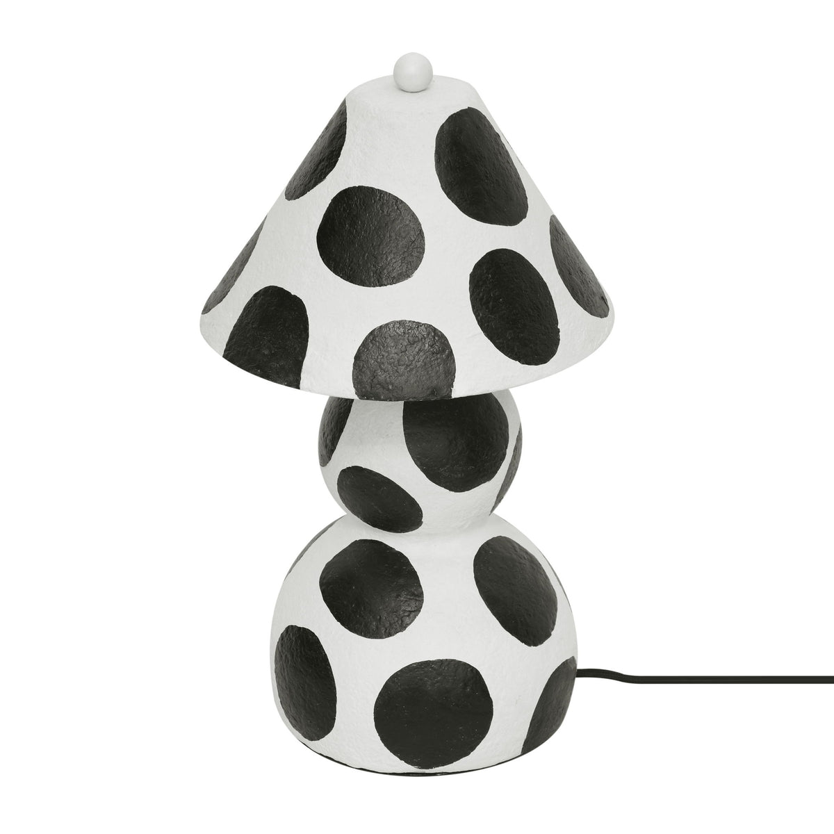Lerici - Papier Mache Table Lamp - Black And White - R&R Furniture Gallery (Fountain Valley, CA)