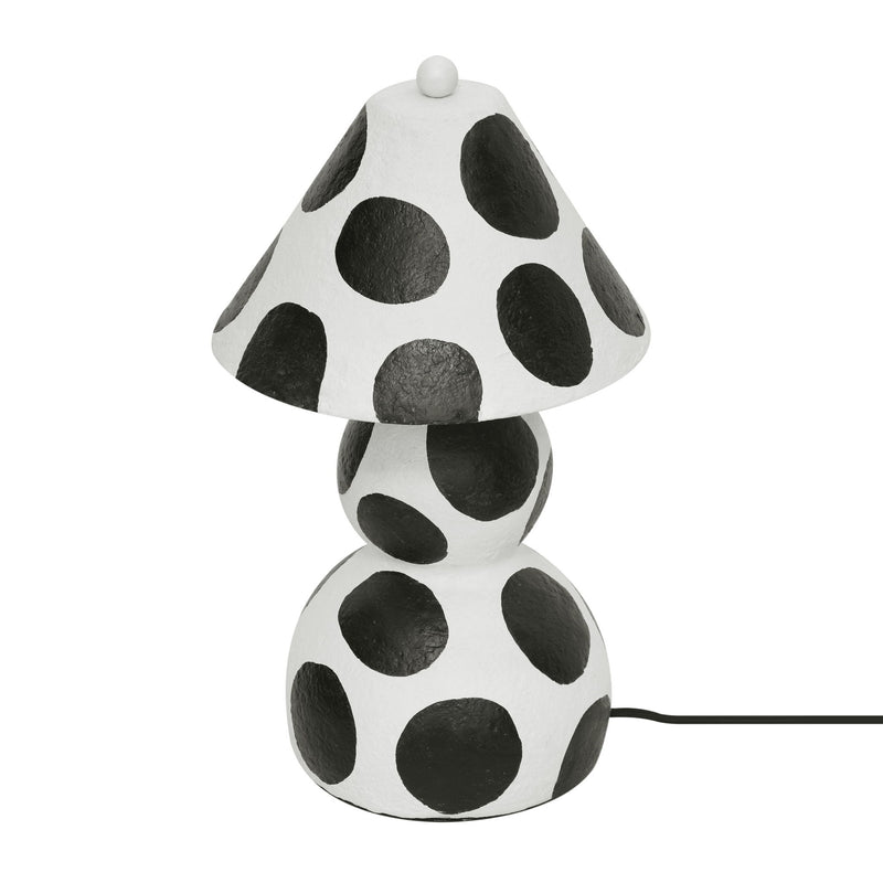Lerici - Papier Mache Table Lamp - Black And White - R&R Furniture Gallery (Fountain Valley, CA)