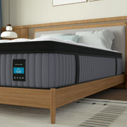 14" King Hybrid Mattress, Memory Foam & Pocket Spring Bed, Cooling, Pressure Relief, Back & Hip Support - Gray / White - R&R Furniture Gallery (Fountain Valley, CA)