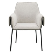 Jirina - Arm Chair (Set of 2) - Beige Chenille - R&R Furniture Gallery (Fountain Valley, CA)