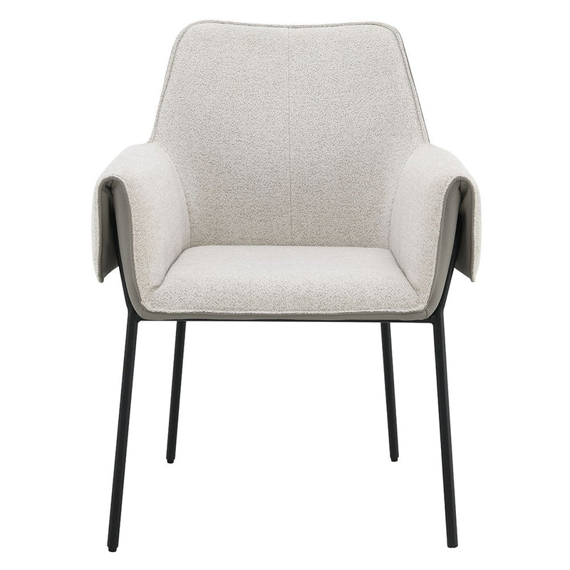 Jirina - Arm Chair (Set of 2) - Beige Chenille - R&R Furniture Gallery (Fountain Valley, CA)