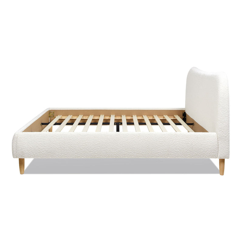 Roman - Curved Headboard Upholstered Platform Bed - R&R Furniture Gallery (Fountain Valley, CA)