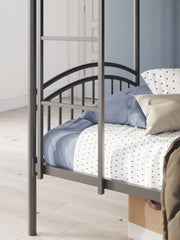 Lanceburg - Twin/Twin Bunk Bed With Ladder - Gray - R&R Furniture Gallery (Fountain Valley, CA)