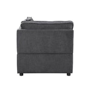 Silvester - Modular Wedge With Pillow - Gray Fabric - R&R Furniture Gallery (Fountain Valley, CA)