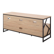 Lumi Source Folia contemporary TV stand with open shelving and sleek design, perfect for modern living room decor.
