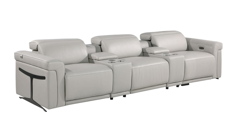 1126 - 8-Piece Modular Power Reclining Sofa & Loveseat Set In With 5 Power Recliners & Power Headrests