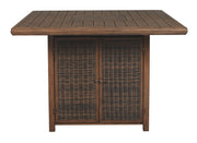 Paradise Trail - Square Bar Table w/Fire Pit - Medium Brown - R&R Furniture Gallery (Fountain Valley, CA)