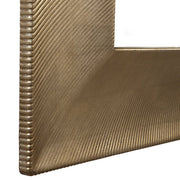 Uttermost Valenton large wall mirror with champagne-colored frame, elegant modern design, and beveled glass.