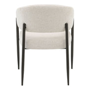 Jirina - Chenille Arm Chair With Metal Legs (Set of 2) - Beige & Black - R&R Furniture Gallery (Fountain Valley, CA)