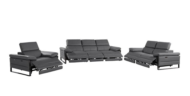 1246 - Modular Power Triple Reclining Sofa, Loveseat, And Chair Set With Power Headrests