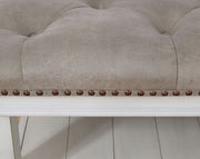 Kanwyn - Uph Ottoman Cocktail Table - Whitewash - R&R Furniture Gallery (Fountain Valley, CA)